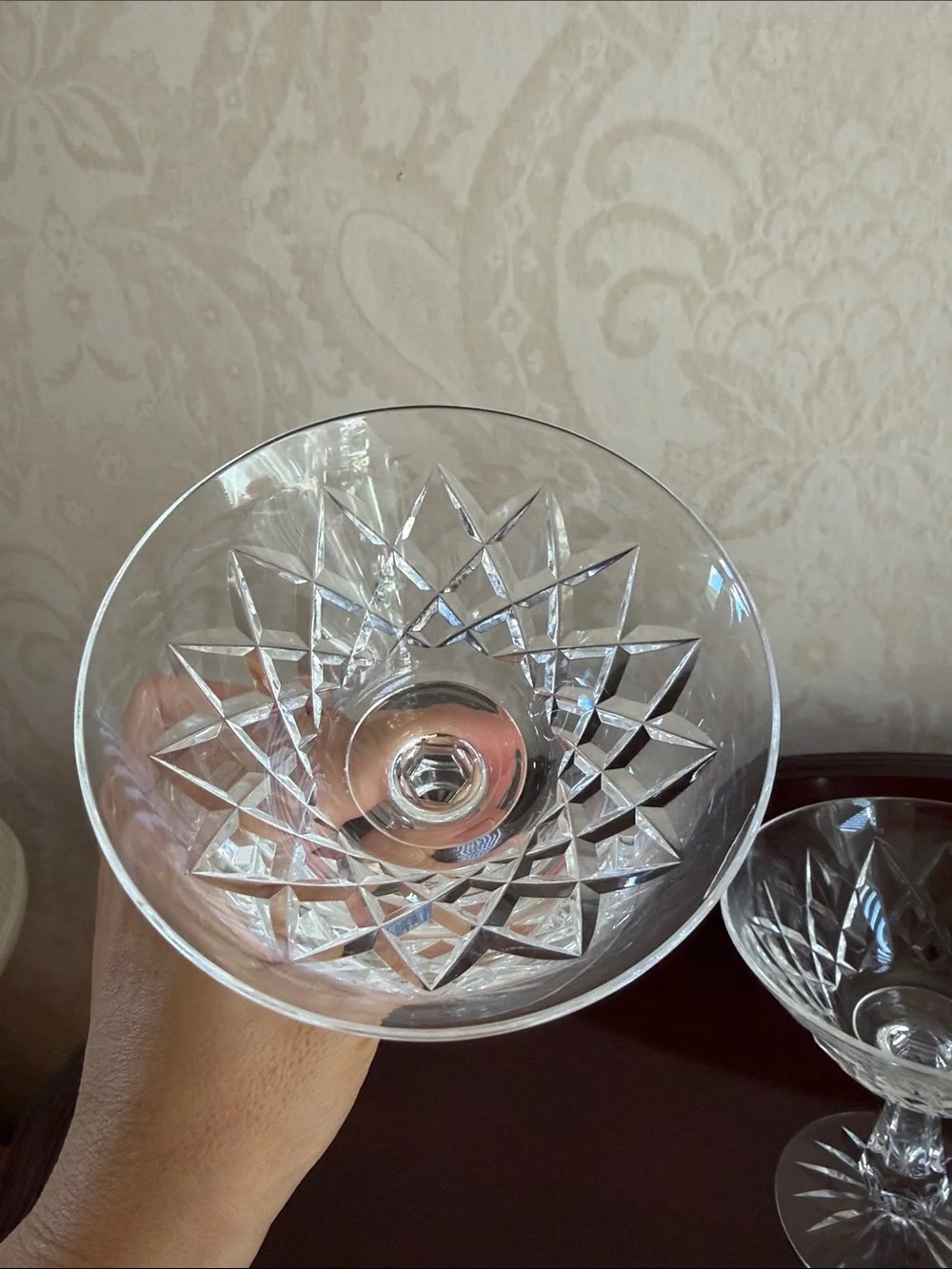 Waterford Crystal Clear Cut Crystal Coupe Pair